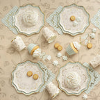 Mantel Beige Flores