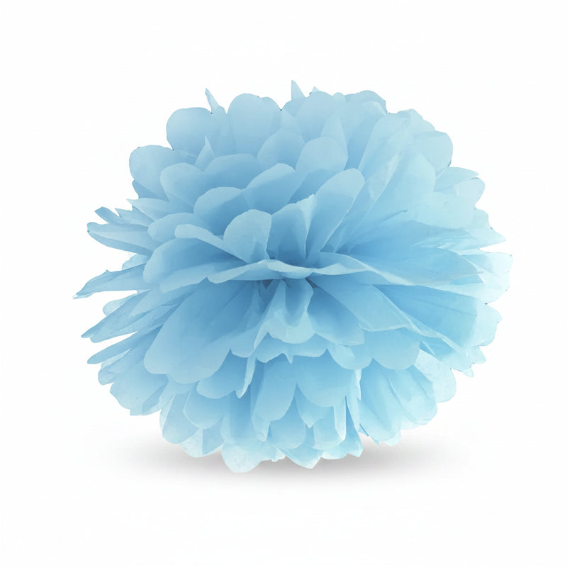 Pompón de Papel Tissue Misty Blue
