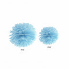 Pompón de Papel Tissue Misty Blue