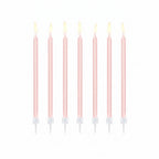Velas de Cumpleaños Lisas Rosa Claro