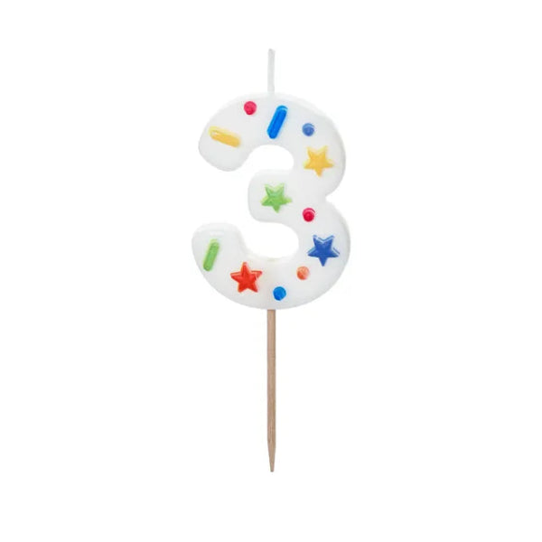 Vela Números Confetti