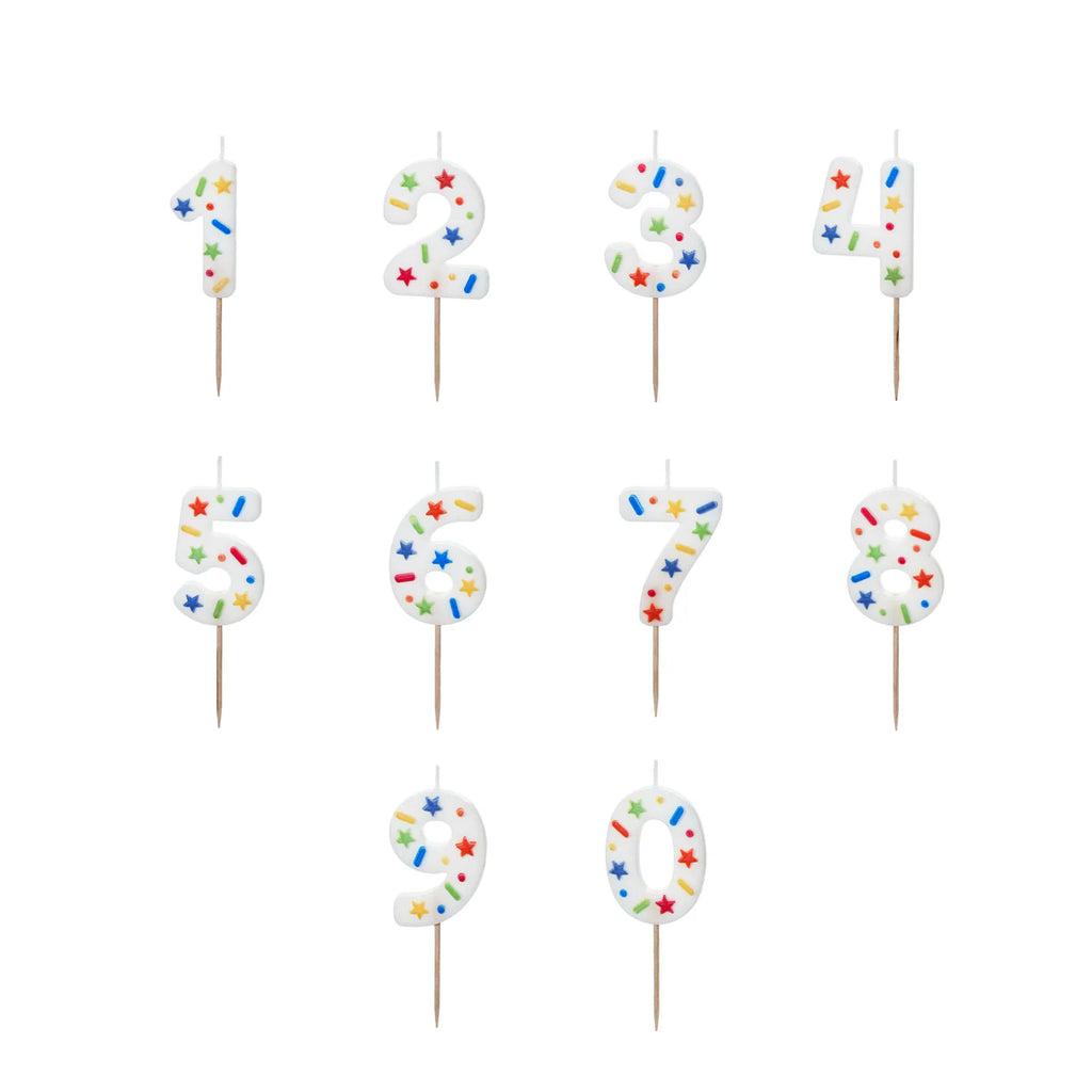 Vela Números Confetti