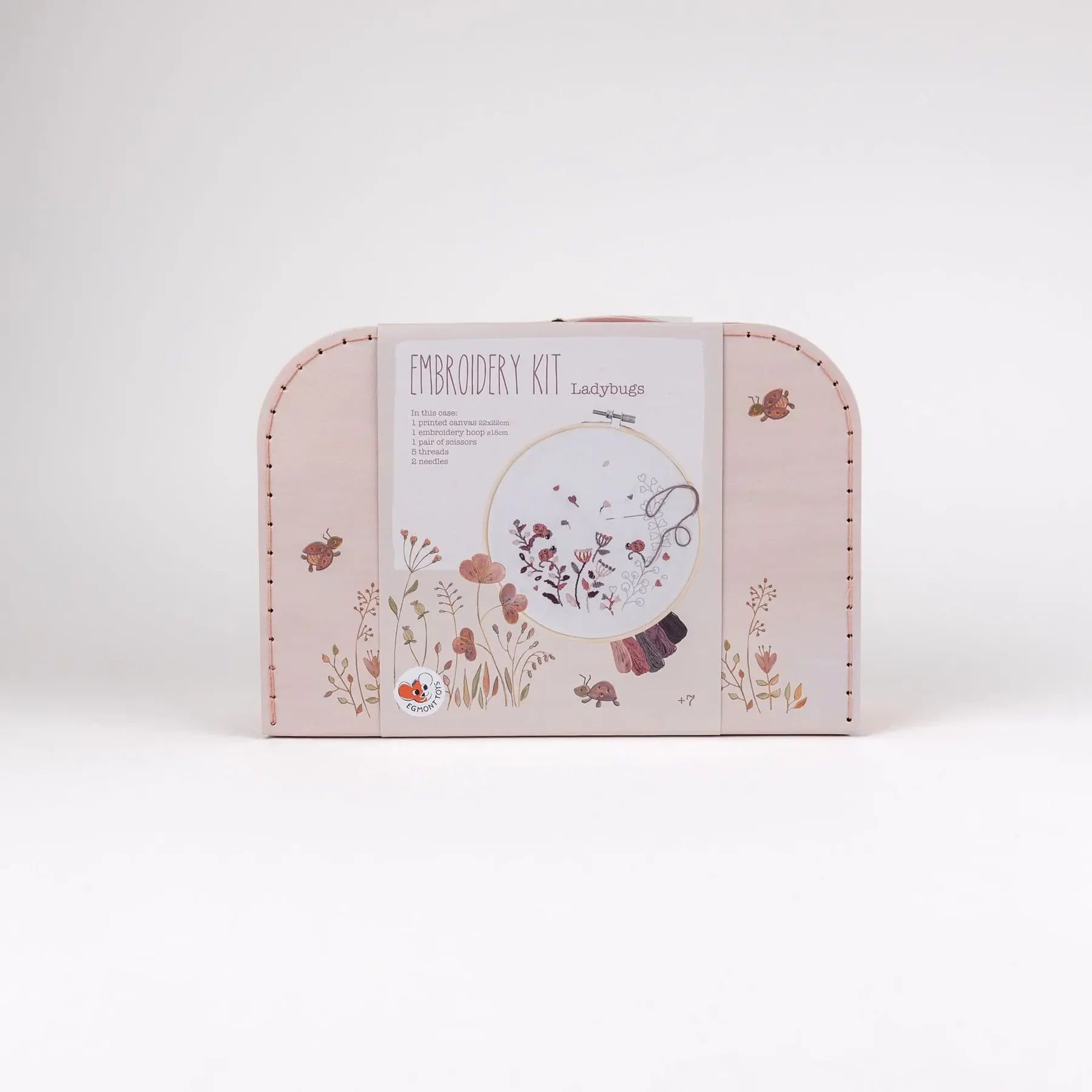 Maletín con Kit de Bordado Mariquitas