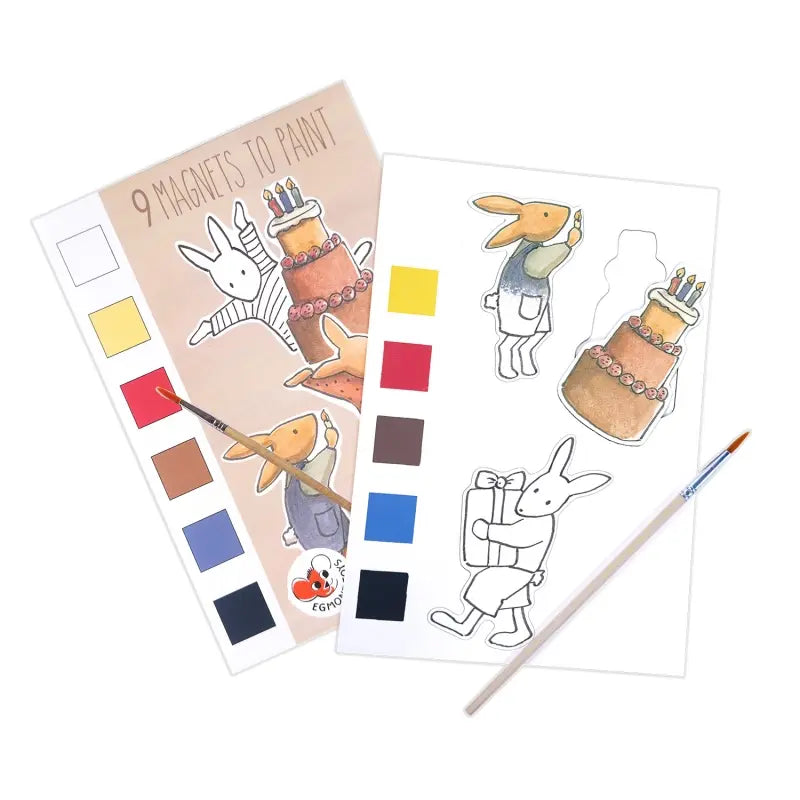 Imanes para colorear con acuarela seca