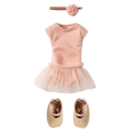Traje de ballet y falda rosa, Talla 2