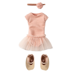 Traje de ballet y falda rosa, Talla 2
