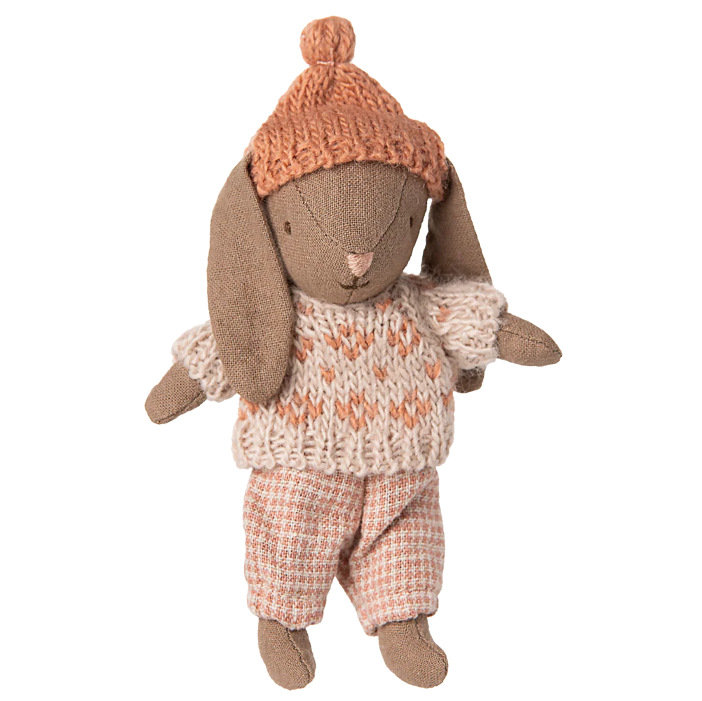 Conejito de invierno, micro - Marrón - Rosa