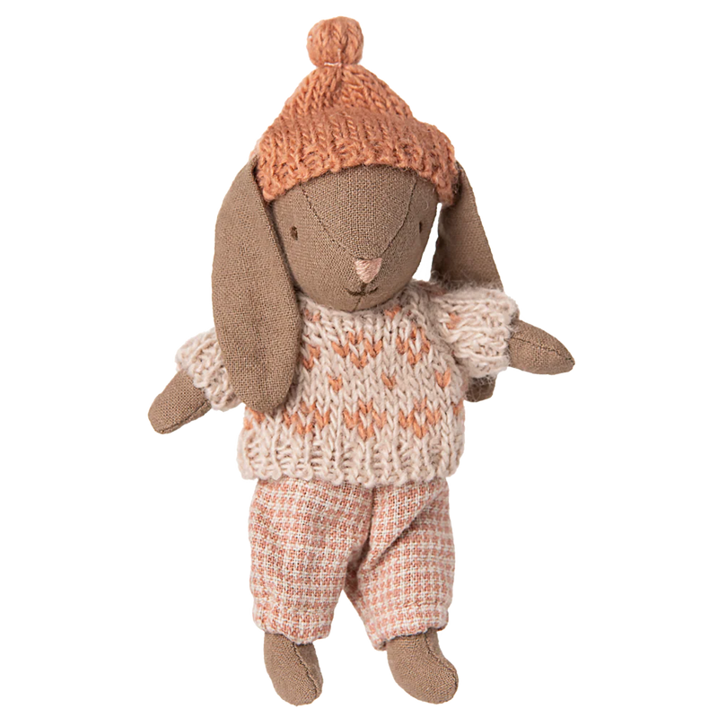 Conejito de invierno, micro - Marrón - Rosa