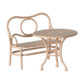 Set de café con mobiliario completo, Grande - Rosa pálido