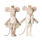 Ratoncitos gemelos reales en caja de cerillas