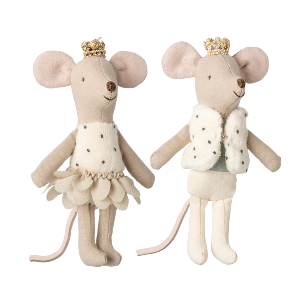 Ratoncitos gemelos reales en caja de cerillas