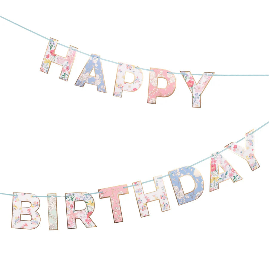 Guirnalda Happy Birthday - English Garden