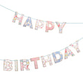 Guirnalda Happy Birthday - English Garden