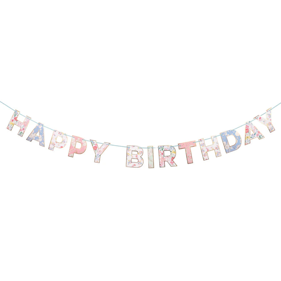 Guirnalda Happy Birthday - English Garden