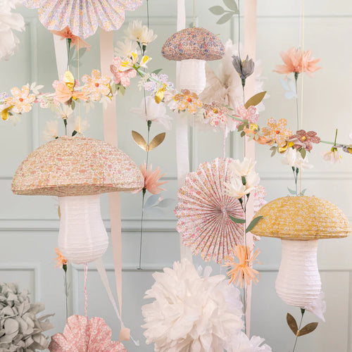 3 Farolillos de papel - Setas