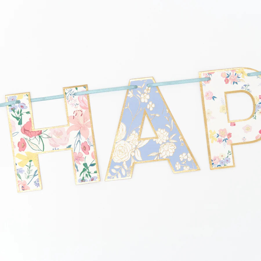 Guirnalda Happy Birthday - English Garden