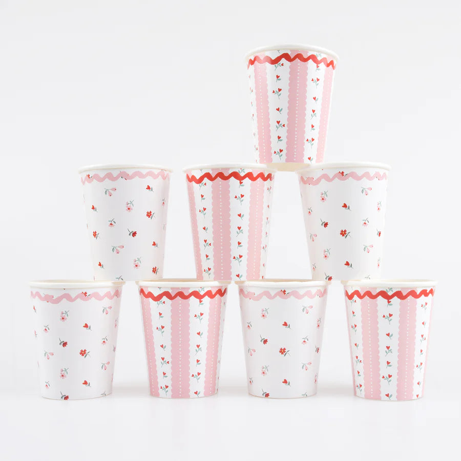 8 Vasos - Vintage Rose