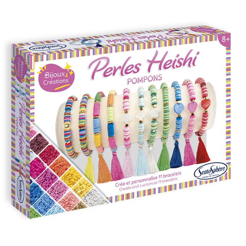 Crea tus pulseras - Perles Heishi Pompons