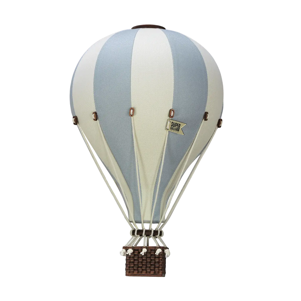 Globo aerostático - Crema y azul claro