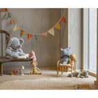 Elefante de peluche grande - azul/gris