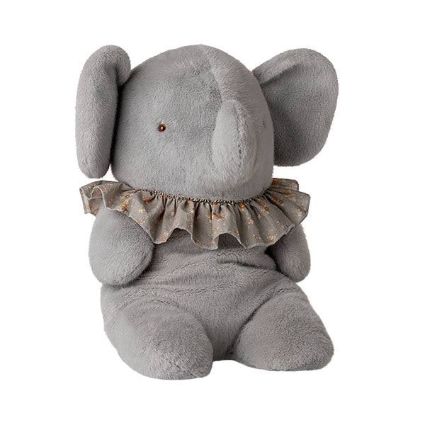 Elefante de peluche grande - azul/gris