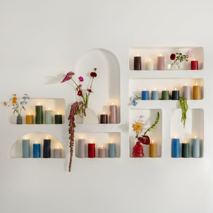 Vela pilar LED rustic 7'8 x 20 cm